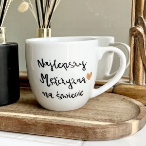 Najlepszy Mężczyzna  na świecie   Serce  Kubek prezent dla chłopaka