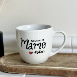 Kubek  Kocham Cię Mamo + Imię   Serce  Kubek prezent dla mamy prezent na dzień matki  