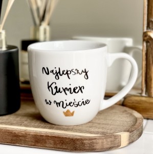 Najlepszy Kurier w mieście kubek prezent dla szefowej filiżanka pojemność do wyboru 