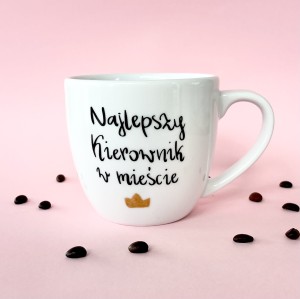 Najlepszy Kierownik w mieście kubek prezent dla szefowej filiżanka pojemność do wyboru 