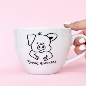  Prosię herbatkę 300ml / 500ml / 1 Litr kubek prezent na Święta 