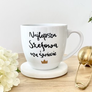 Najlepsza Szefowa na Świecie kubek prezent dla szefowej filiżanka pojemność do wyboru  
