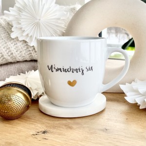Uśmiechnij się kubek filiżanka na prezent pojemność do wyboru