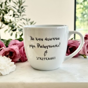 Ile kaw dziennie piją Pielęgniarki? STRZYKAWKI prezent dla Pielęgniarki  - kubek  300ml / 500ml/ 1 litr podziękowanie pielęgniarce