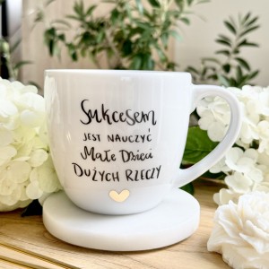 Sukcesem jest nauczyć Małe Dzieci DUŻYCH RZECZY Prezent dla nauczycielki wychowawczyni kubek prezent na dzień nauczyciela pojemność do wyboru  (1)