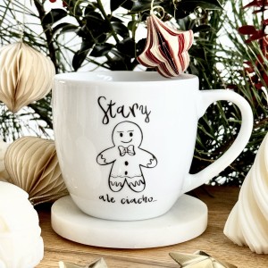 Kubek z napisem Stary, ale ciacho prezent na święta pojemność do wyboru  