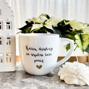 Kubek dziękuję, za wspólne lata pracy  kubek prezent dla koleżanki z pracy filiżanka pojemność do wyboru  