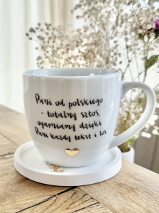 Pani od polskiego totalny Sztos Prezent dla nauczycielki wychowawczyni kubek prezent na dzień nauczyciela dla Pani od polskiego pojemność do wyboru 