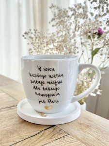 Tata bohater bez peleryny i fajki   + złote Serce  Kubek prezent dla taty prezent na dzień ojca 