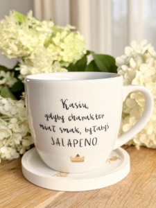 (imię) gdyby charakter miał smak, byłabyś JALAPENO kubek filiżanka z napisem  pojemność do wyboru prezent  