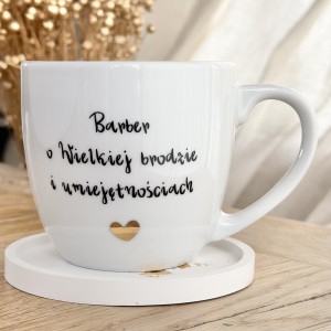 Porcelanowy Kubek dla Barbera – Barber o Wielkiej Brodzie i Umiejętnościach | Prezent dla Barbera