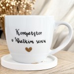 Porcelanowy Kubek dla Korepetytora – Korepetytor o Wielkim Sercu | Prezent dla Korepetytora