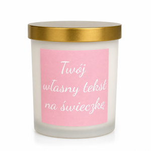 Świeca Zapachowa 170 g z Własnym Tekstem w Szkle – Personalizowany Prezent