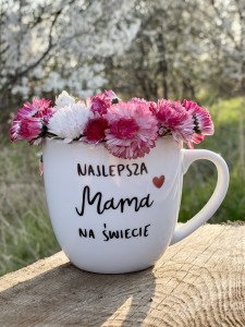 Najlepsza MAMA na świecie   Serce  Kubek prezent dla mamy prezent na dzień matki 