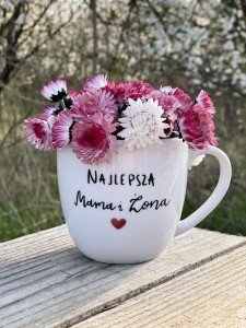 Najlepsza Mama i Żona na świecie   Serce  Kubek prezent dla mamy prezent na dzień matki 